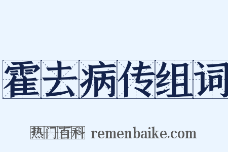 霍去病传组词是什么意思的图片